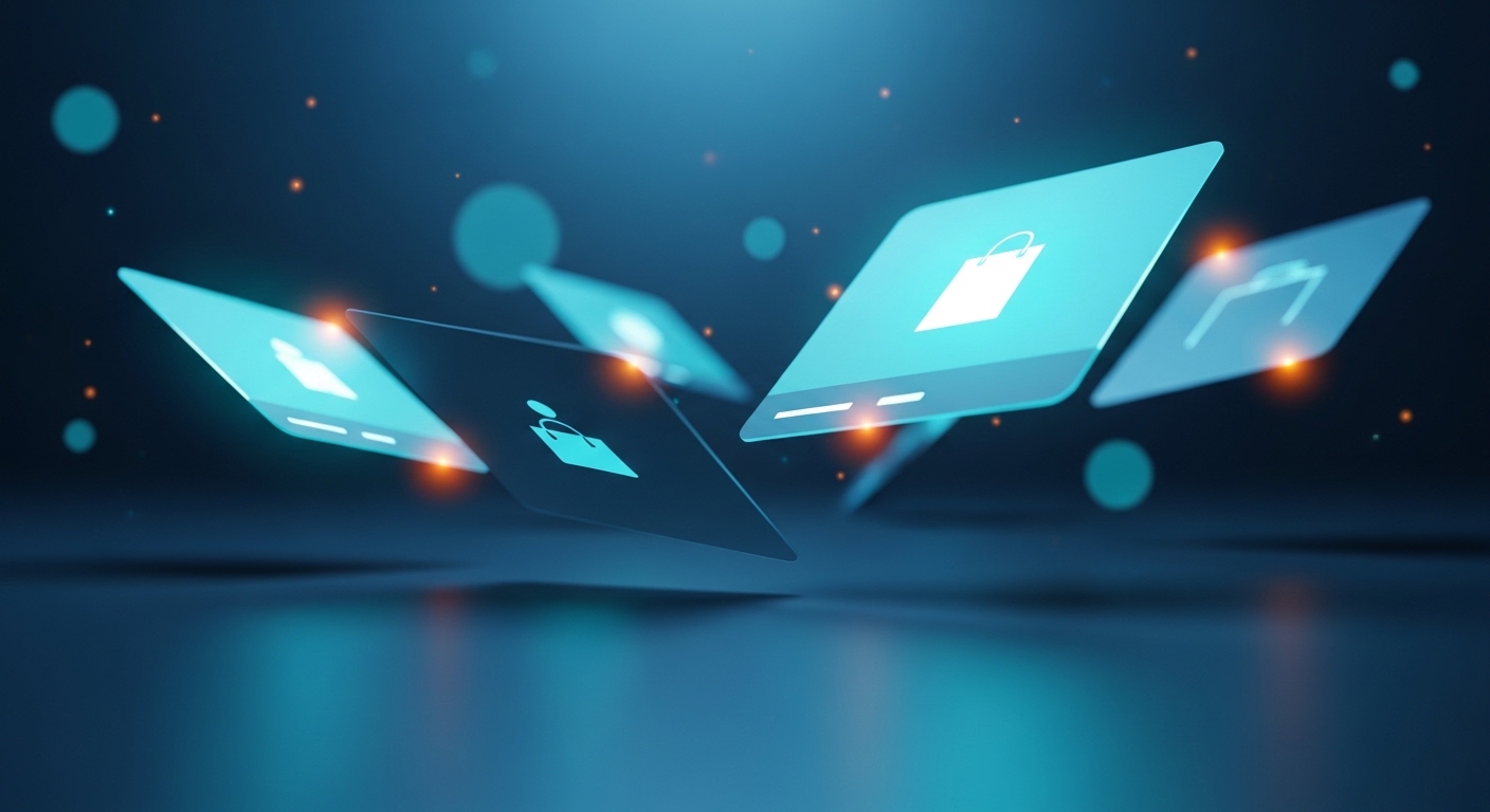 Ecommerce technology background