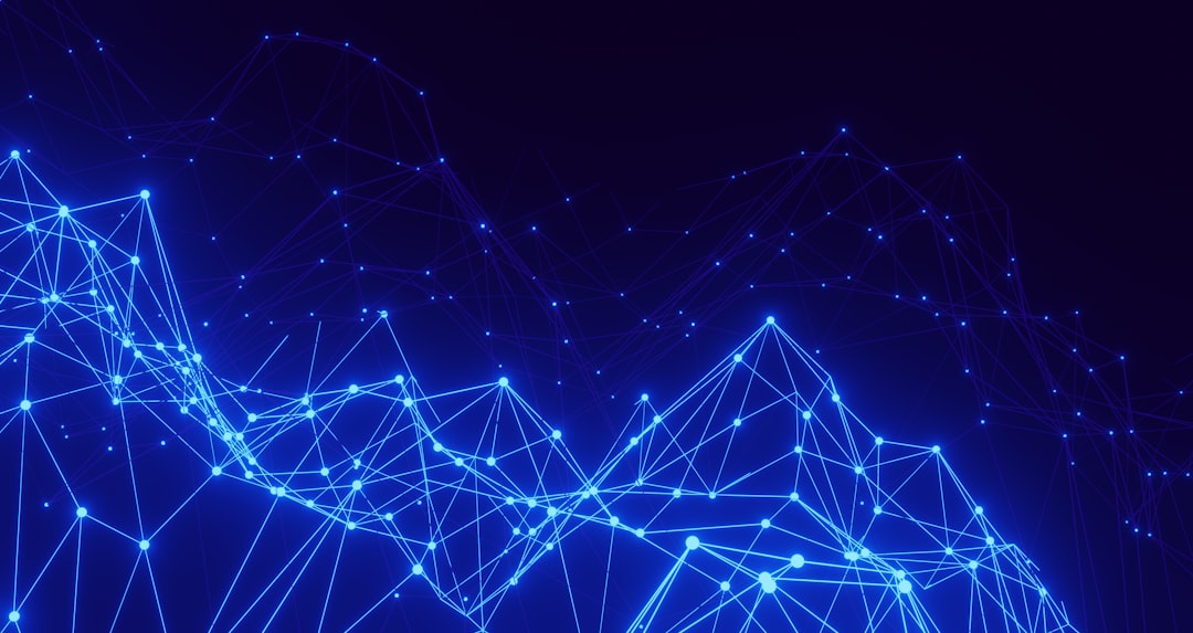HiSite.ai AI-powered website builder visualization showing neural networks and automation interface